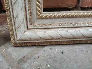 Marco cuadro pintura madera maciza dorado NUEVO