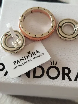 Conjunto Pandora Aro y Anillo Oro Rosa