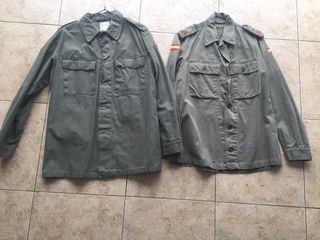 2 CAMISAS MILITARES MANGA LARGA ESPAÑA Y JAPON