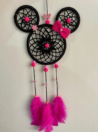 Atrapasueños Minnie Crochet Hecho a Mano