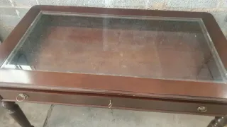 Mesa de centro madera y cristal