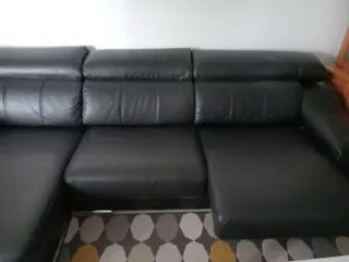 Sofá chaise longue arcón 3m negro