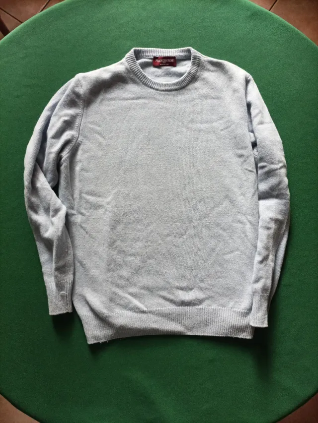 Maglione girocollo celeste FRANCESCO tg L
