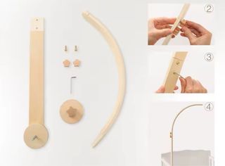 Soporte móvil cuna madera