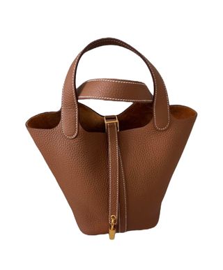 Bolso Hermès Picotin 22 Marrón Piel Oro