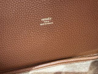 Bolso Hermès Picotin 22 Marrón Piel Oro