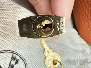 Bolso Hermès Picotin 22 Marrón Piel Oro