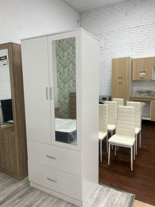 Armario 2, 3 y 4 puertas blanco + ESPEJO nuevo