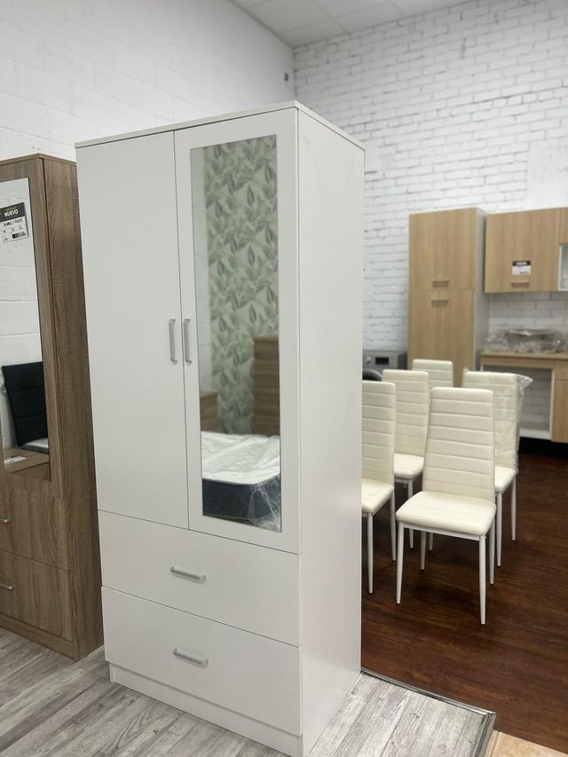Armario 2, 3 y 4 puertas blanco + ESPEJO nuevo