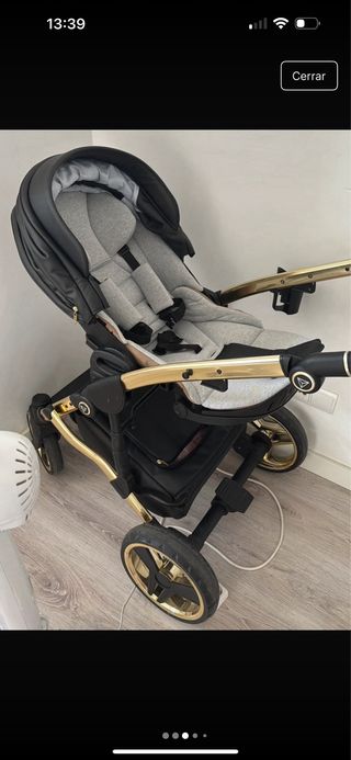 Carro Bebé Junama Fluo Line V3 Negro/Dorado