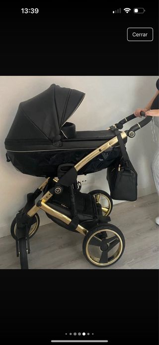 Carro Bebé Junama Fluo Line V3 Negro/Dorado