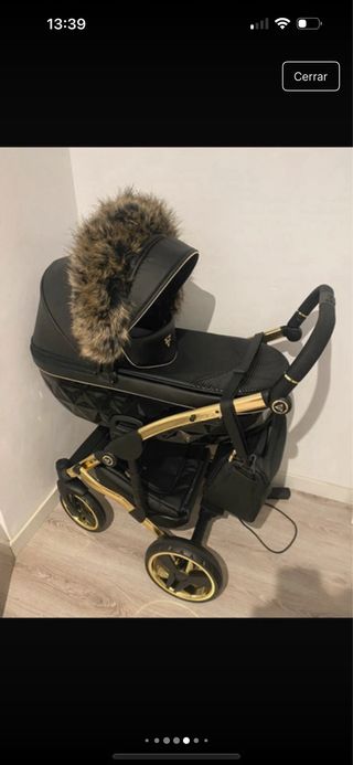 Carro Bebé Junama Fluo Line V3 Negro/Dorado