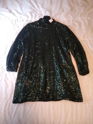 Vestido lentejuelas H&M Talla M