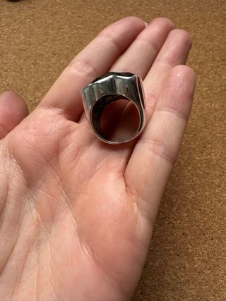 Anillo Oso Tous Negro Plata