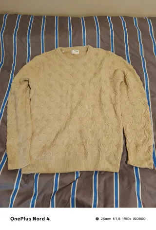 Jersey tejido color beige talla M