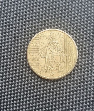 Moneda 50 céntimos Euro Francia 1999