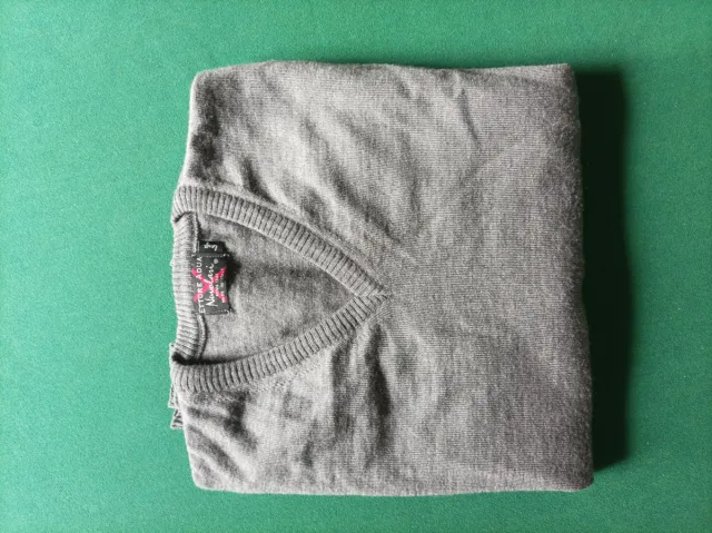 Maglione Nuvolari Lana Grigio Scollo V Tg L