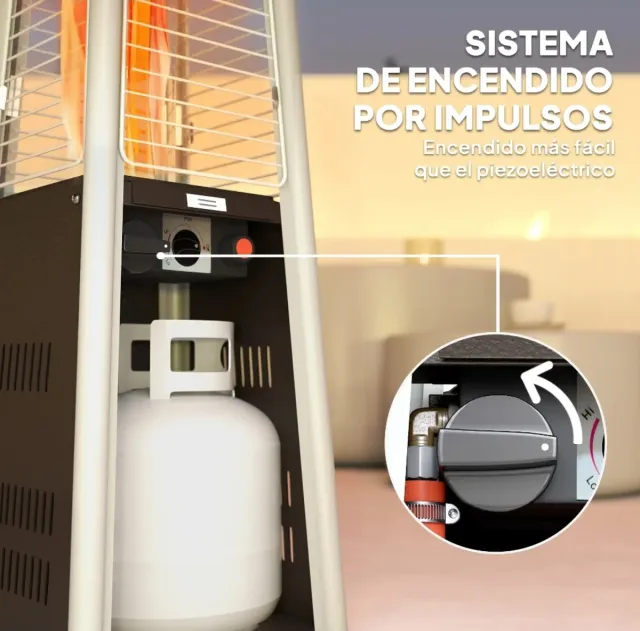 Estufa de gas para exterior