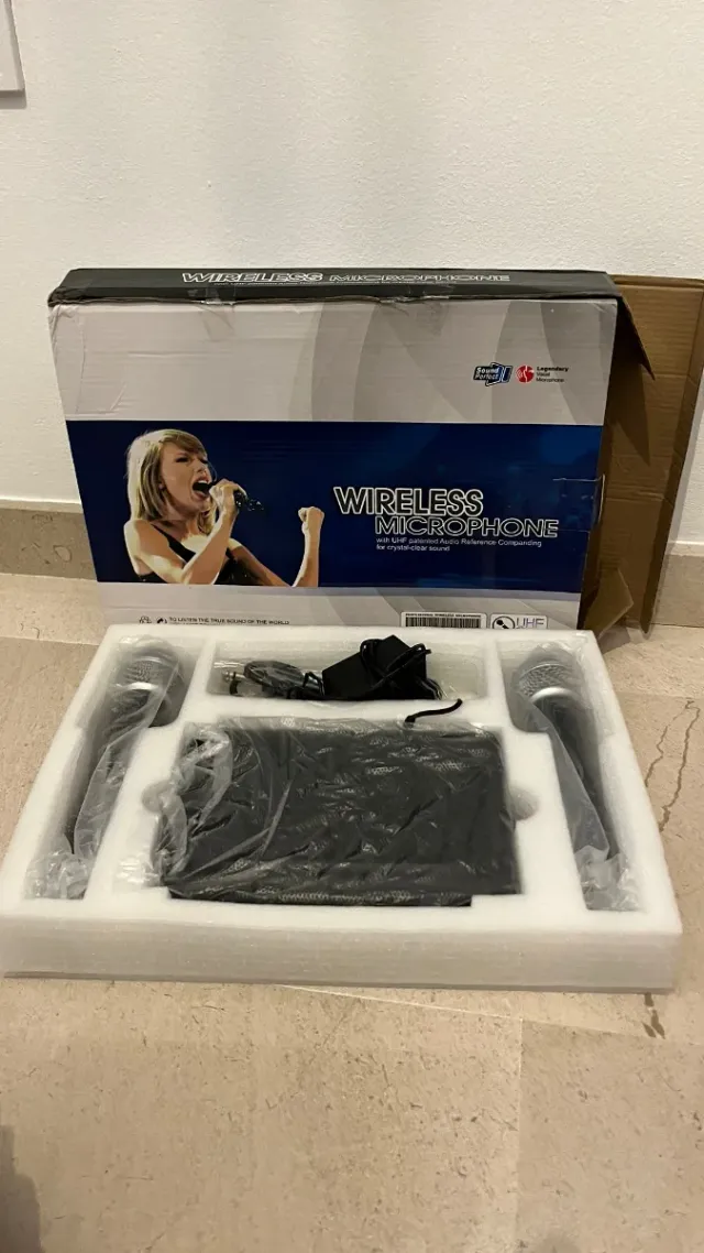 Micrófono Inalámbrico UHF Negro