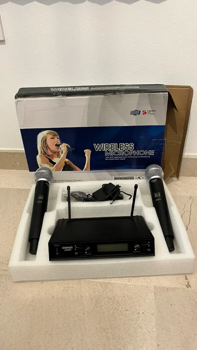 Micrófono Inalámbrico UHF Negro