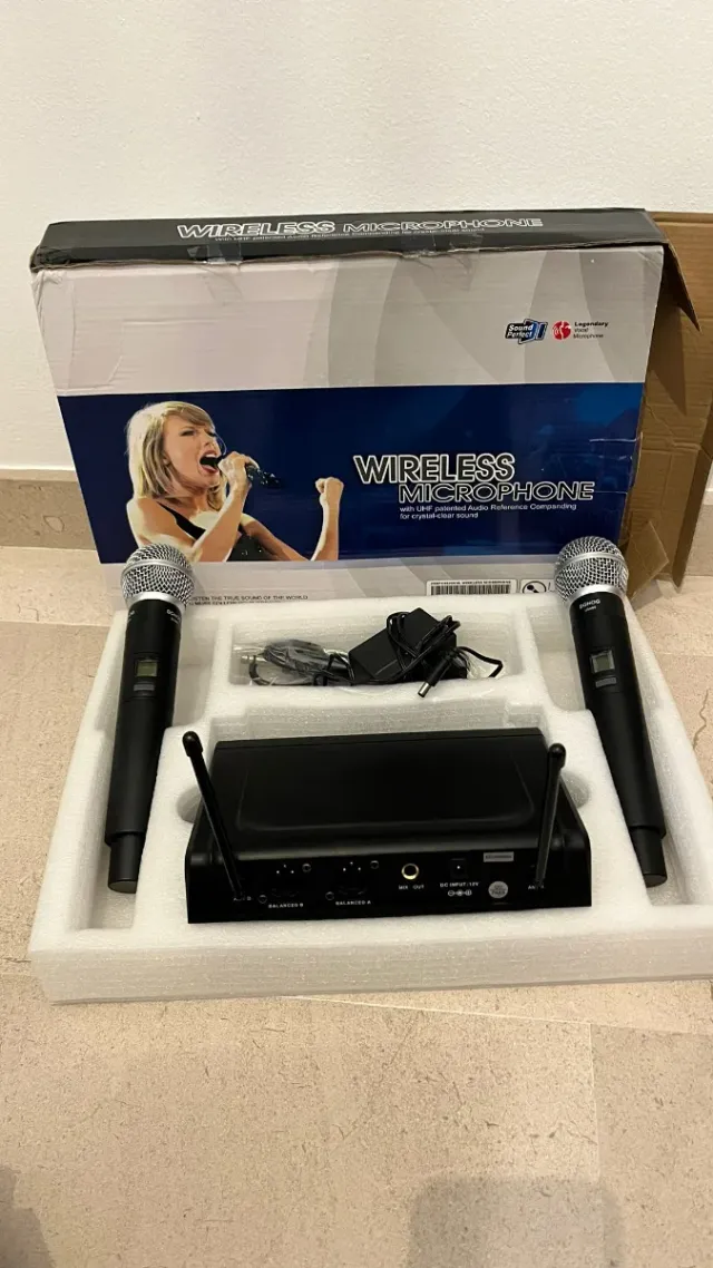 Micrófono Inalámbrico UHF Negro