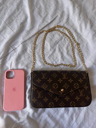 Bolso  Marrón Cadena Dorada