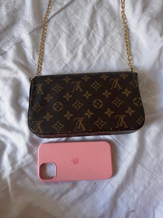 Bolso  Marrón Cadena Dorada