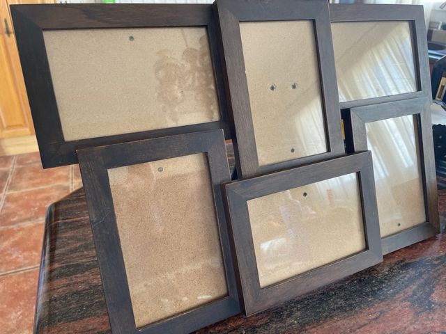 Marco de fotos de madera y cristal