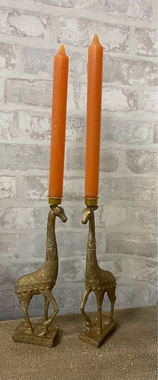 Set 2 portacandele Golden Giraffe