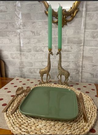 Set 2 portacandele Golden Giraffe