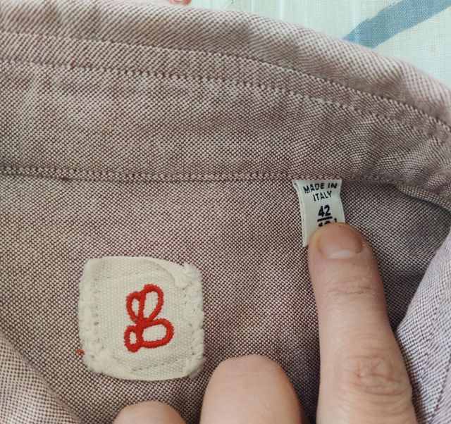 Camicia uomo lilla 100% cotone tg 42 