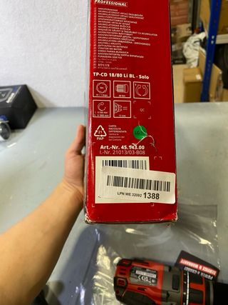 Berbequim Einhell TP-CD 18/80 Li BL-Solo