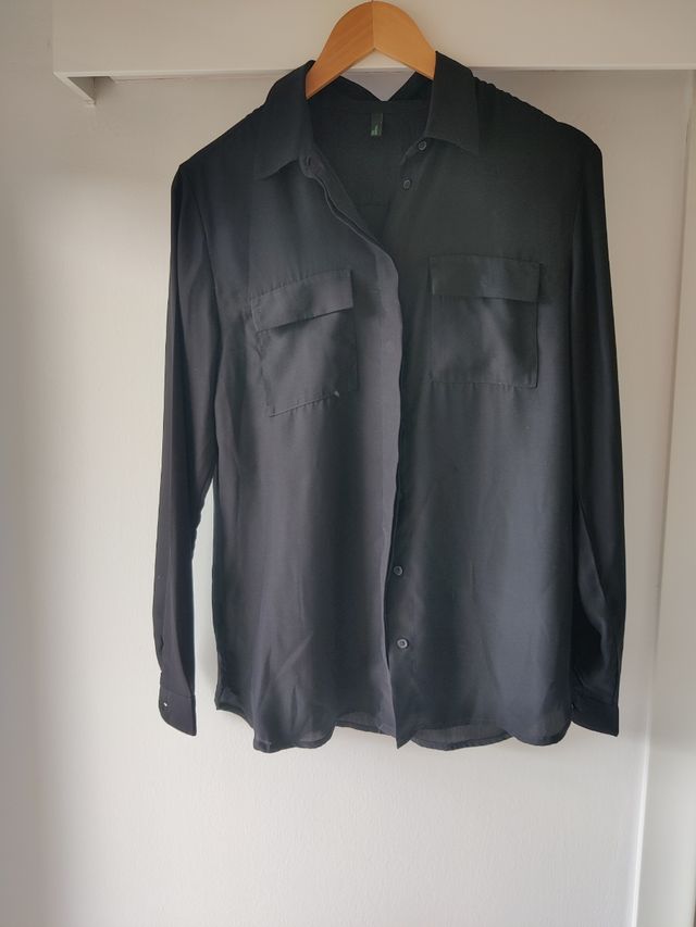 Camicia Benetton nera donna tg S