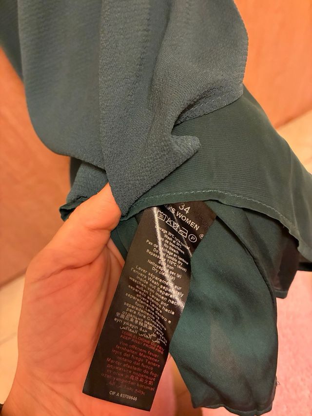 Vestido IKKS verde militar talla 34