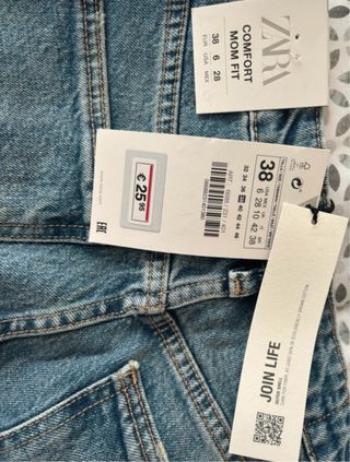 Vaqueros Mom Fit Zara Talla M/38
