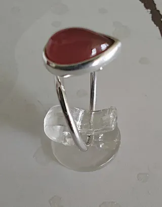 Anello Argento 925 con Corniola goccia