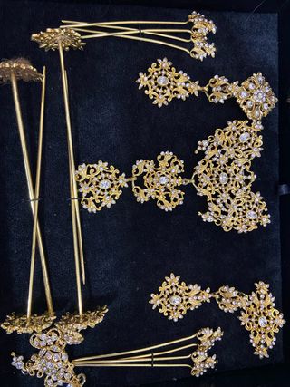 Aderezo fallero dorado completo