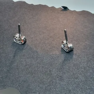 Pendientes Bolas Vintage 80s Plata