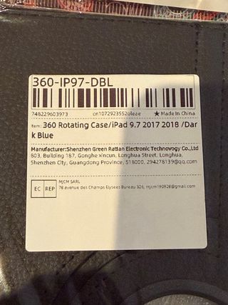 Funda iPad 9.7 360 Rotatoria Negra