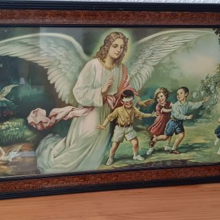 Cuadro antiguo Ángel de la Guarda