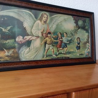 Cuadro antiguo Ángel de la Guarda