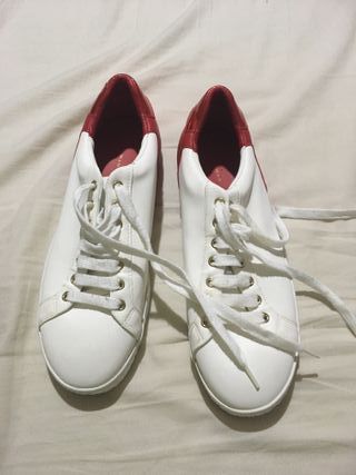 Scarpe Zara Man bianche e rosse