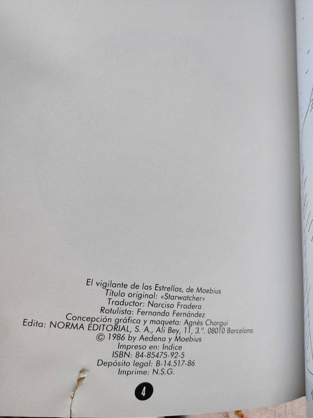 Moebius. Starwatcher. Vigilante Estrellas. Norma.
