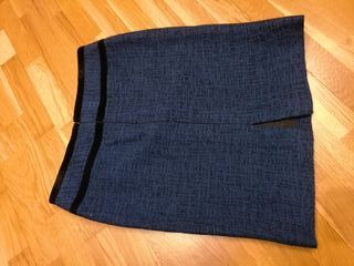 VESTIDO+CHAQUETA+FALDA tipo CHANEL AZUL NEGRO T 44