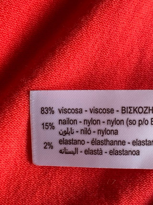 Jersey Zara Coral M Viscosa Elastano