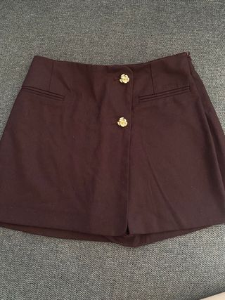 Falda pantalón Zara granate talla XS, sin estrenar