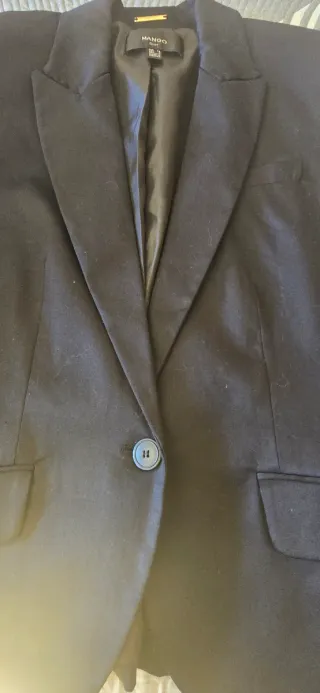 Blazer Mango Azul Marino Talla S,con hombreras.