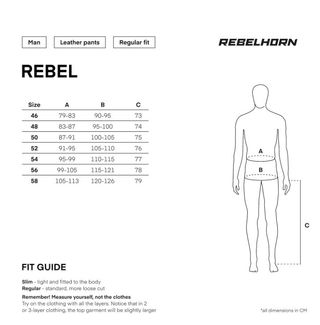REBELHORN Rebel Pantalones de Moto Hombre Cuero 