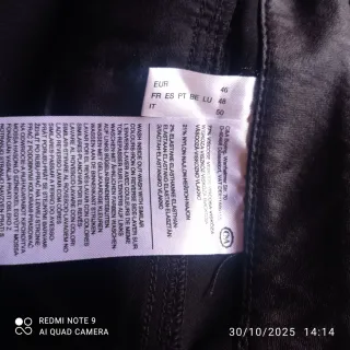 Pantaloni Yessica finta pelle elasticizzati neri