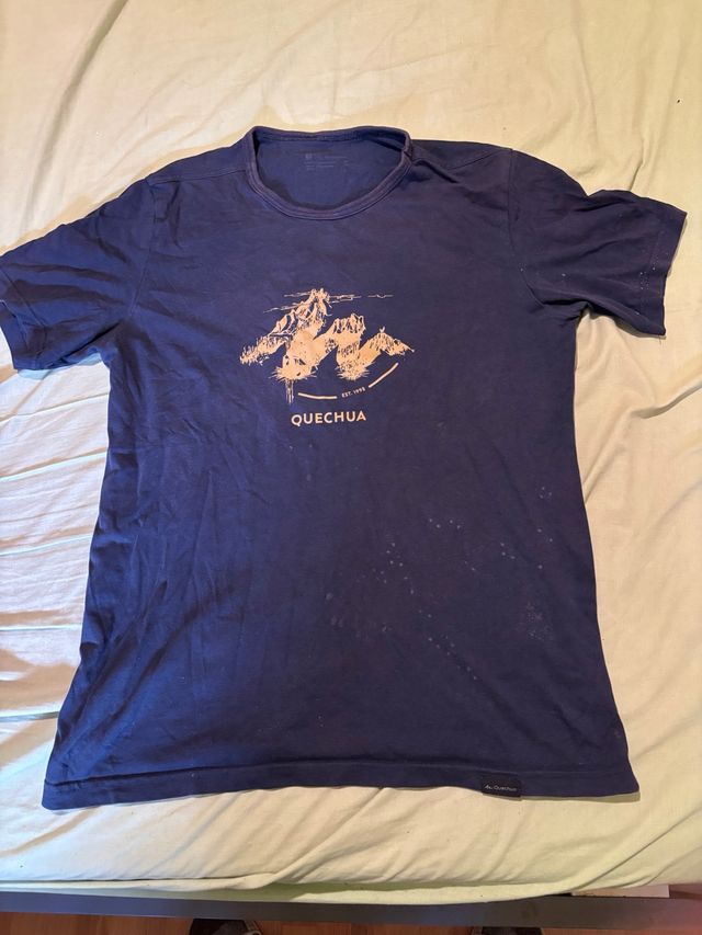 Camiseta Quechua Azul Marino Montaña